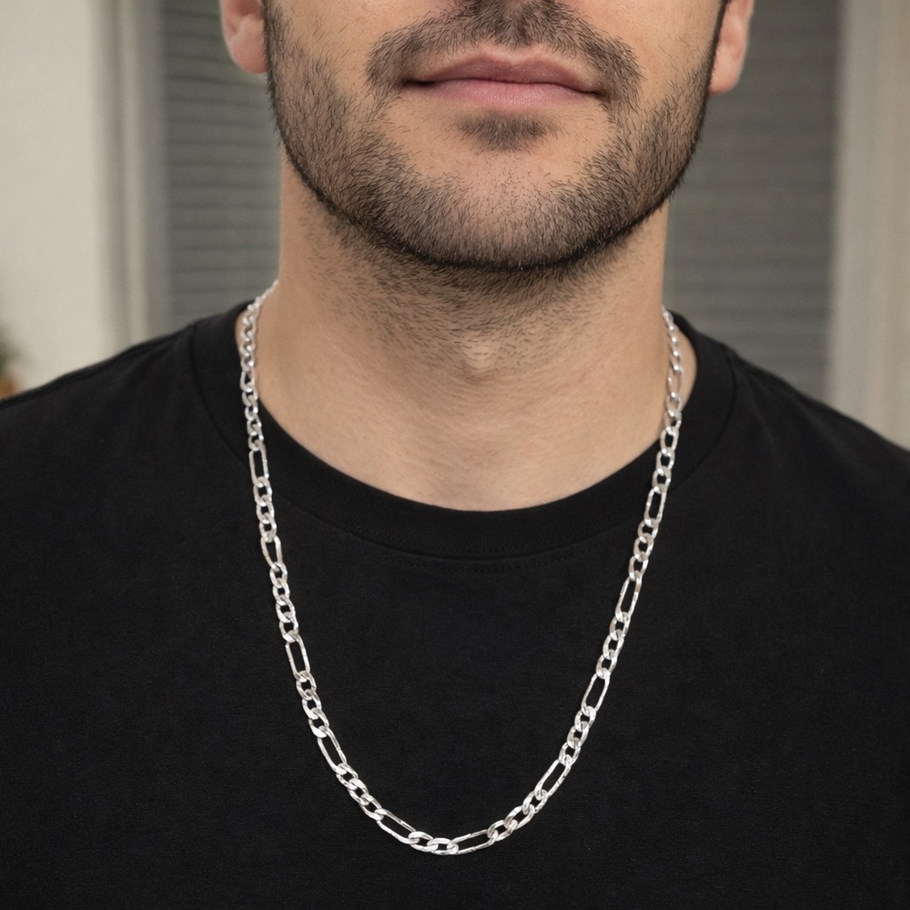 Elegant Silver Chain Necklace 
(H2)